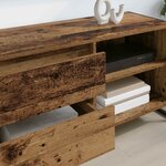 vidaXL Meuble TV Bois Ancien 100 x 36 x 49 5 cm Bois d'ingénierie
