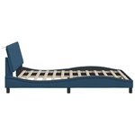 vidaXL Cadre de lit sans matelas Hanko bleu 140x190 cm tissu