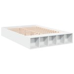 vidaXL Cadre de lit blanc 160x200 cm bois d'ingénierie
