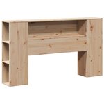 vidaXL Lit bibliothèque sans matelas 135x190 cm bois massif