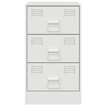 vidaXL Table de chevet blanc 34 5x39x62 cm acier