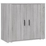 vidaXL Buffet Sonoma gris 80x33x70 cm Bois d'ingénierie