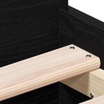 vidaXL Cadre de lit Chêne noir 75 x 190 cm Bois d'ingénierie