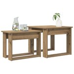 vidaXL Ensemble de tables basses 2 Pièces Chêne artisanal