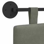 vidaXL Tête de lit suspendue Gris clair Tissu en velours côtelé