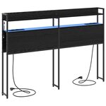 vidaXL Tête de lit de rangement Chêne noir 160 cm Bois d'ingénierie