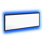 vidaXL Miroir de salle de bain LED Chêne noir 100 x 8 5 x 37 cm Verre