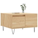 vidaXL Table basse chêne sonoma 55x55x36 5 cm bois d'ingénierie