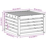 vidaXL Table de jardin Bois d'Acacia Massif Naturel 59 x 59 x 37 cm