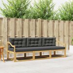 vidaXL Ensemble de canapés d'extérieur 3 Pièces Blanc et anthracite