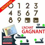 Numéro 8-Numéro adhésif pour boîtes aux lettres - Résine de 3 mm, hauteur environ 50 mm - Voyager (chêne moyen)