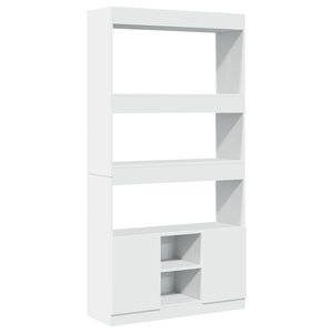 vidaXL Buffet haut blanc 92x33x180 cm bois d'ingénierie