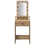 vidaXL Table de Toilette Marron 50 x 41 x 140 cm Bois d'ingénierie