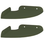 vidaXL Étagère flottante avec étagère 2 Pièces Vert olive 15 x 15 x 2 cm