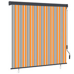 vidaXL Store roulant d'extérieur 160x250 cm Jaune et bleu