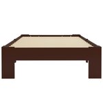 vidaXL Cadre de lit sans matelas marron foncé pin massif 100x200 cm