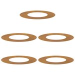 vidaXL adapté pour anneaux d'arbre plats 5 Pièces Marron Ø40 / 70 cm