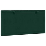 vidaXL Coussin de tête de lit Hanko vert foncé 100 cm velours