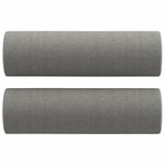 vidaXL Canapé 3 places et oreillers et coussins Gris foncé 210cm Tissu
