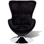 vidaXL Fauteuil en forme d’œuf Noir