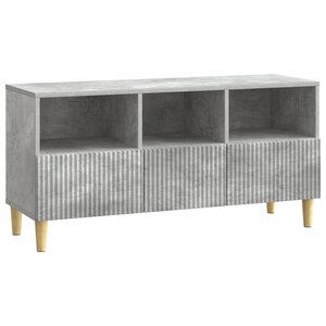 vidaXL Meuble TV 102 x 34 5 x 50 cm Gris béton Bois d'ingénierie