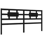 vidaXL Cadre de lit avec tête de lit noir 200x200 cm bois massif