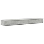vidaXL Cadre de lit de rangement Gris béton 140x190 cm