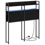 vidaXL Tête de lit de rangement Chêne noir 90 cm Bois d'ingénierie