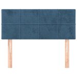 vidaXL Tête de lit Bleu foncé 100x5x78/88 cm Velours