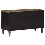 vidaXL Meuble TV noir 80x33x46 cm bois massif de manguier