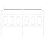 vidaXL Tête de lit métal blanc 137 cm