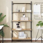 vidaXL Bibliothèque 5 niveaux chêne sonoma 76x32x158 cm
