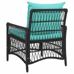 vidaXL Chaise de jardin Noir 60 x 70 x 78cm polyrotin