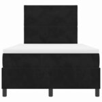 vidaXL Lit à ressort LED avec matelas Noir 120 x 200 cm tissu