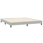 vidaXL Sommier à lattes de lit et matelas et LED gris clair 180x220cm velours