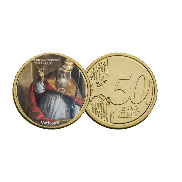 Vatican - 50 cents à“ 3éme  pape à“ saint anaclet sanctus anacletus