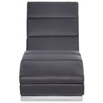 vidaXL Chaise longue Gris Similicuir