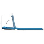 vidaXL Tapis de plage pliables 2 Pièces Acier et tissu Bleu