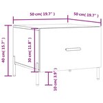 vidaXL Table basse Chêne sonoma 50x50x40 cm Bois d'ingénierie