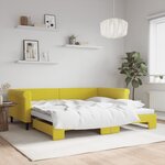 vidaXL Lit de jour avec lit gigogne jaune 100x200 cm velours