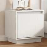 vidaXL Table de chevet Blanc 40x30x40 cm Bois de pin solide