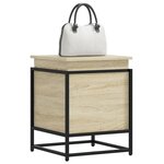 vidaXL Boîte de rangement avec couvercle chêne sonoma bois ingénierie
