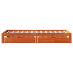 vidaXL Cadre de lit avec tiroirs sans matelas cire marron 75x190 cm