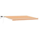vidaXL Auvent Rétractable avec jaune et orange 450 ×300 cm tissu