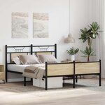 vidaXL Cadre de lit sans matelas chêne sonoma 140x200 cm