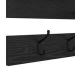 vidaXL Porte-manteau mural avec étagère avec stockage Chêne noir 90 x 15 x 36 cm