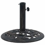 vidaXL Socle de parasol Noir et bronze 9 kg 40 cm Fonte