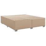vidaXL Sommier à lattes de lit avec matelas Cappuccino 200x200 cm
