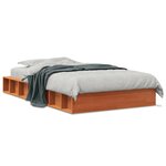 vidaXL Cadre de lit sans matelas cire marron 100x200cm bois pin massif
