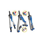 Compas Scolaire Technic Concept 5 pièces L 150 mm Diam 360 mm MAPED